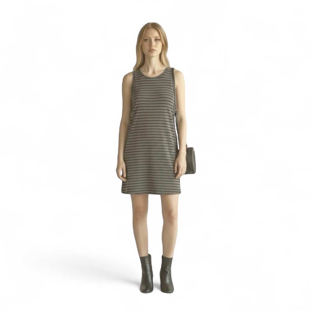 Madewell black and gray Stripe Dress size X Small